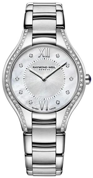 Raymond Weil Noemia Stainless Steel Diamonds Mother-of-Pearl Dial Quartz Womens Watch 5132-STS-00985
