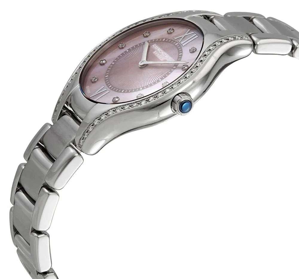 Raymond Weil Noemia Stainless Steel Diamonds Pink Mother-of-Pearl Dial Quartz Womens Watch 5132-STS-00986