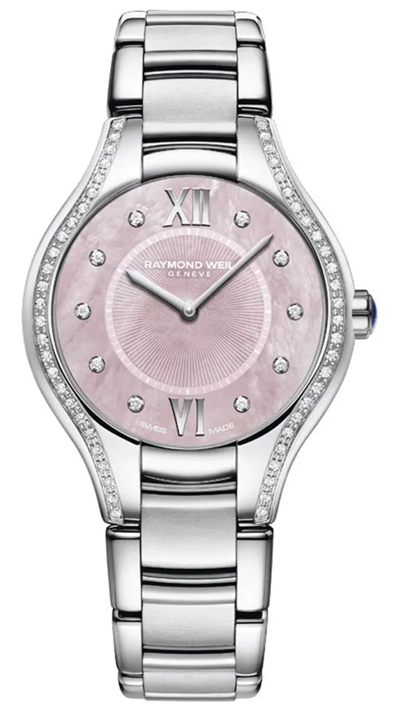 Raymond Weil Noemia Stainless Steel Diamonds Pink Mother-of-Pearl Dial Quartz Womens Watch 5132-STS-00986