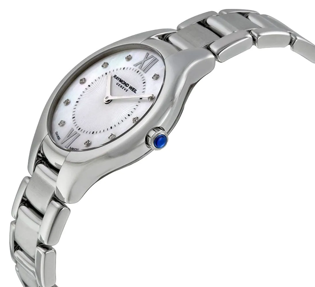 Raymond Weil Noemia Stainless Steel Mother-of-Pearl Dial Diamonds Quartz Womens Watch 5132-ST-00985