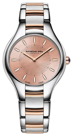 Raymond Weil Noemia Two-Tone Stainless Steel Rose Gold Dial Quartz Womens Watch 5132-SP5-81001