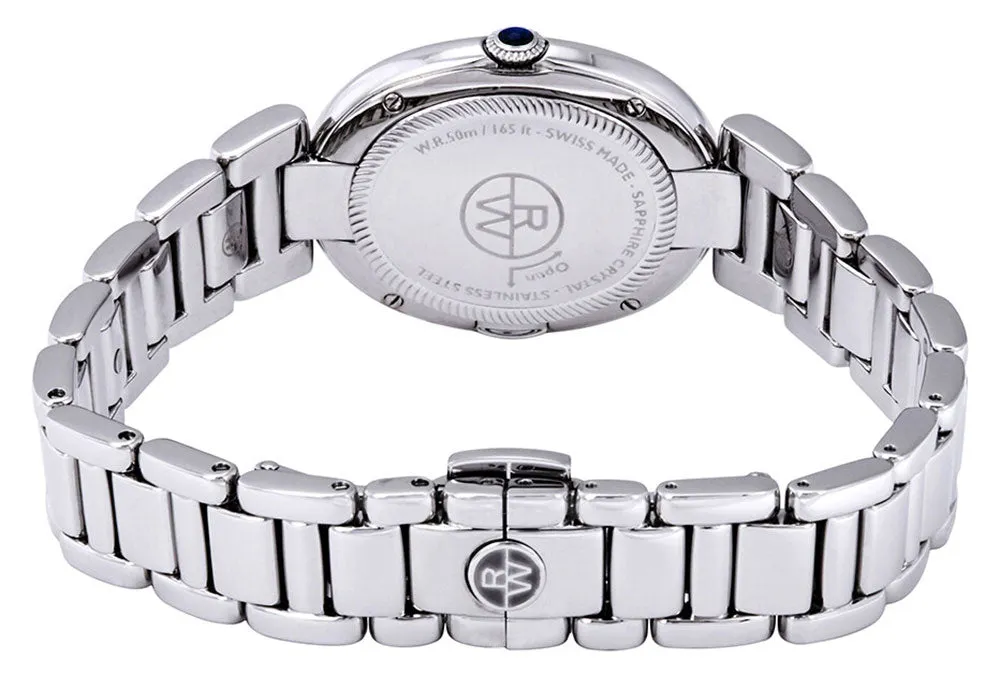 Raymond Weil Shine Stainless Steel Oval Case Diamonds Silver-Tone Dial Quartz Womens Watch 1700-STS-00659