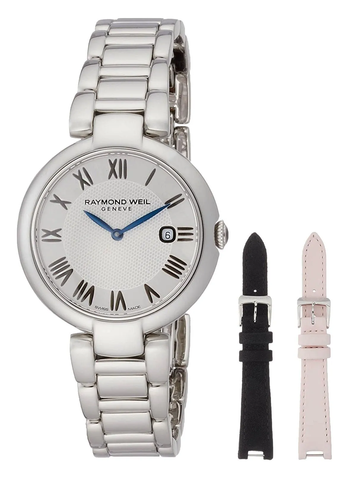 Raymond Weil Shine Stainless Steel Silver Dial Calendar Womens Watch 1600-ST-RE659