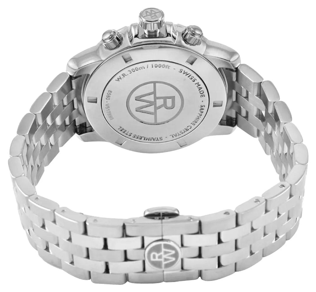 Raymond Weil Tango Chronograph Stainless Steel Gray Dial Date Divers Quartz Mens Watch 8560-ST-00606