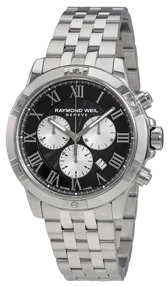 Raymond Weil Tango Stainless Steel Black Chronograph Dial Quartz Men's Watch 8560-ST-00206