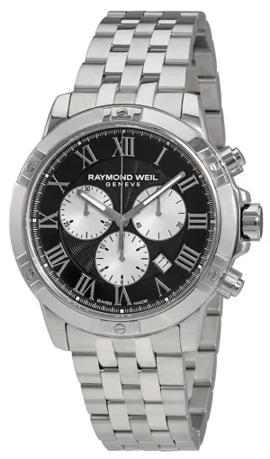 Raymond Weil Tango Stainless Steel Black Chronograph Dial Quartz Men's Watch 8560-ST-00206