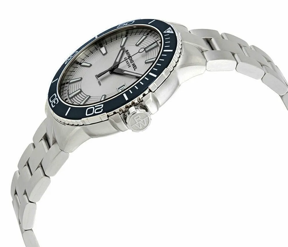 Raymond Weil Tango Stainless Steel Silver Dial Date Quartz Divers Mens Watch 8260-ST9-65001
