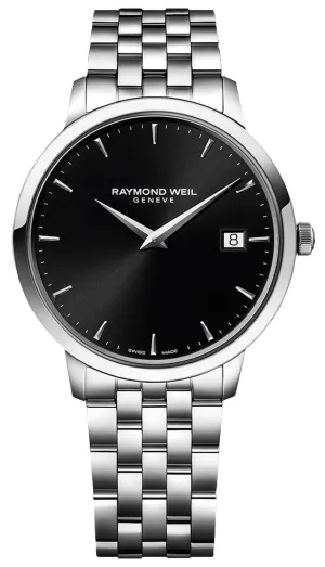 Raymond Weil Toccata Stainless Steel Black Dial Date Quartz Mens Watch 5588-ST-20001
