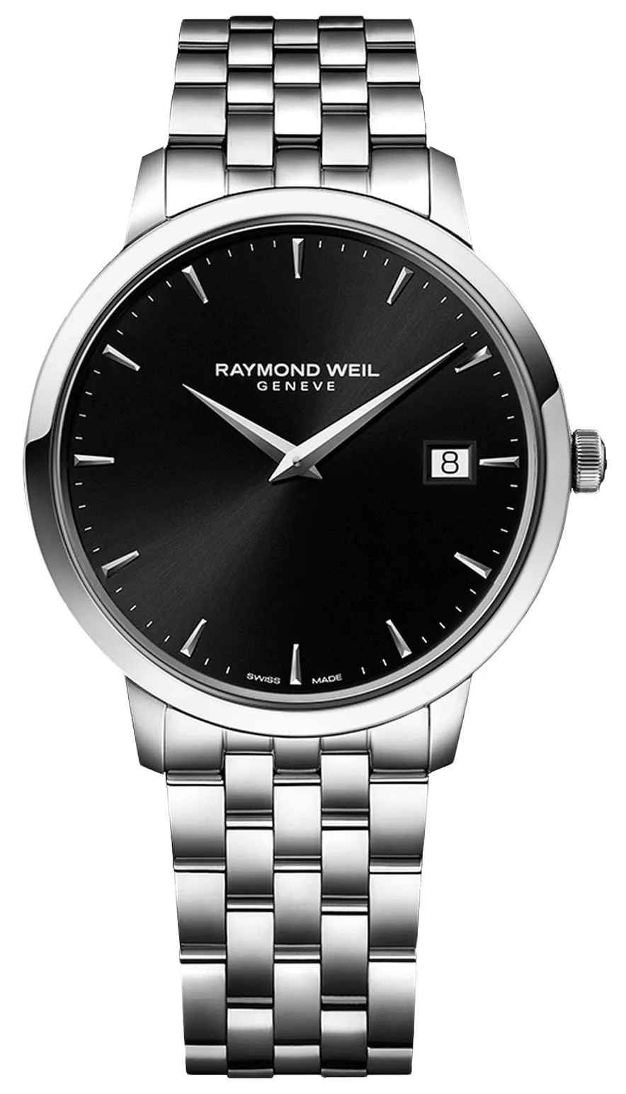 Raymond Weil Toccata Stainless Steel Black Dial Date Quartz Mens Watch 5588-ST-20001