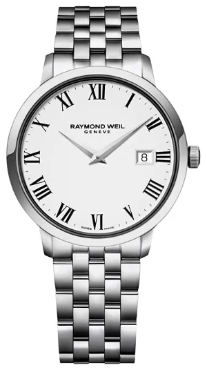 Raymond Weil Toccata Stainless Steel White Dial Date Quartz Mens Watch 5488-ST-00300
