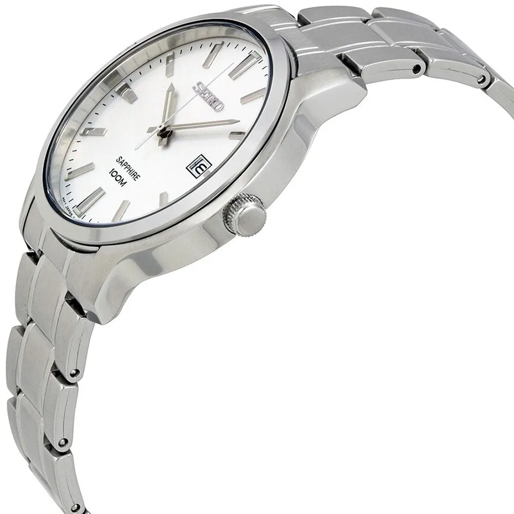 Seiko Neo Classic Stainless Steel Mens Watch Silver Dial Date SGEH39P1