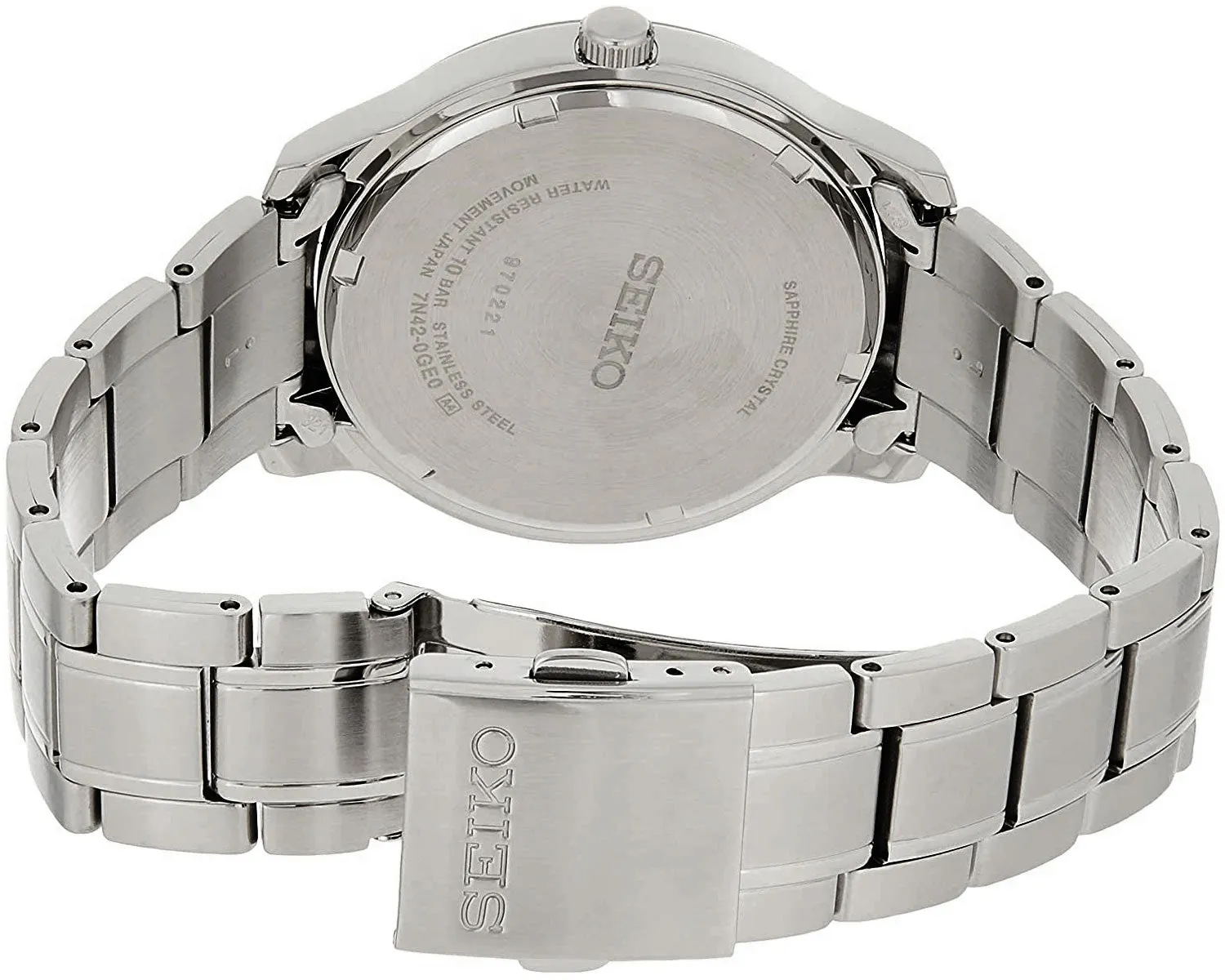 Seiko Neo Classic Stainless Steel Mens Watch Silver Dial Date SGEH39P1