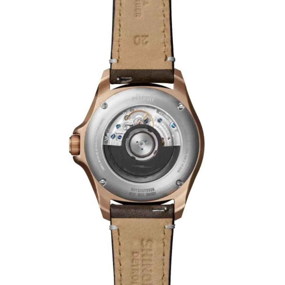 Shinola The Bronze Monster GMT Automatic 40mm Gift Set