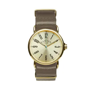 SMALL No.88 Gold and Light Brown Italian Leather