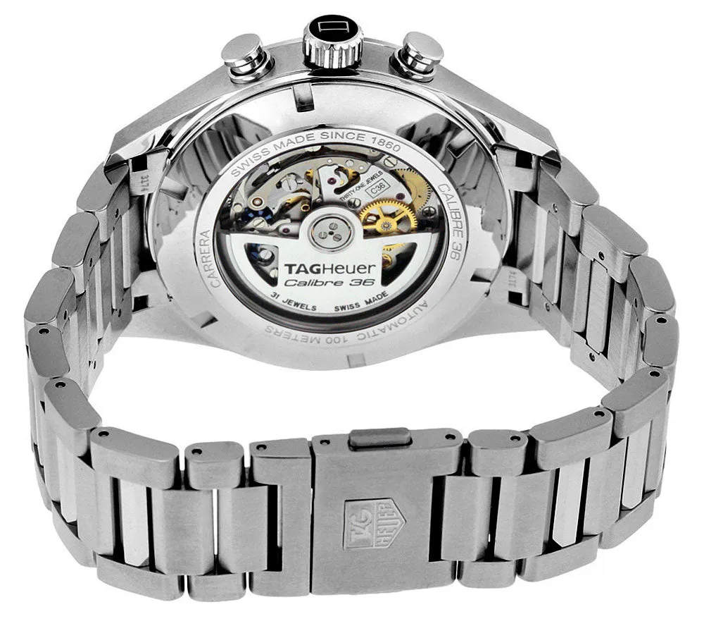 TAG Heuer Carrera Flyback Chronograph Automatic Gray & Black Dial Stainless Steel Date Mens Watch CAR2B10.BA0799