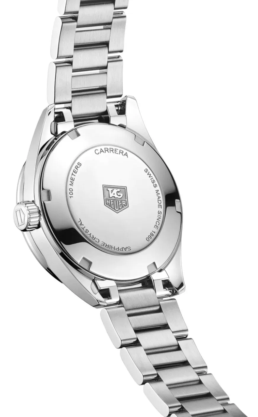 TAG Heuer Carrera Stainless Steel Mother-of-Pearl Dial Date Quartz Womens Watch WAR1311.BA0778