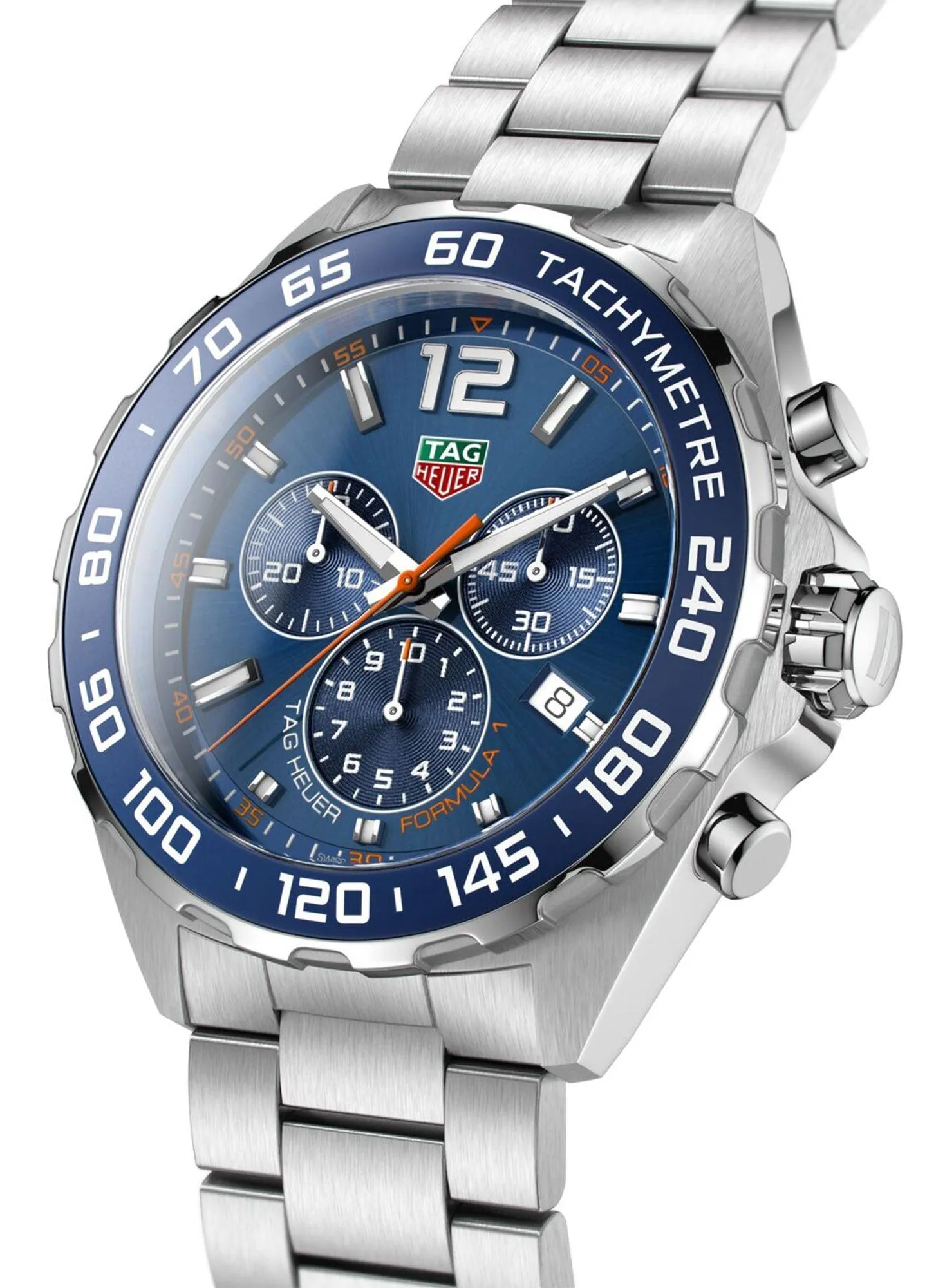 TAG Heuer Formula 1 Chronograph Stainless Steel Blue Dial Date Divers Quartz Mens Watch CAZ1014.BA0842