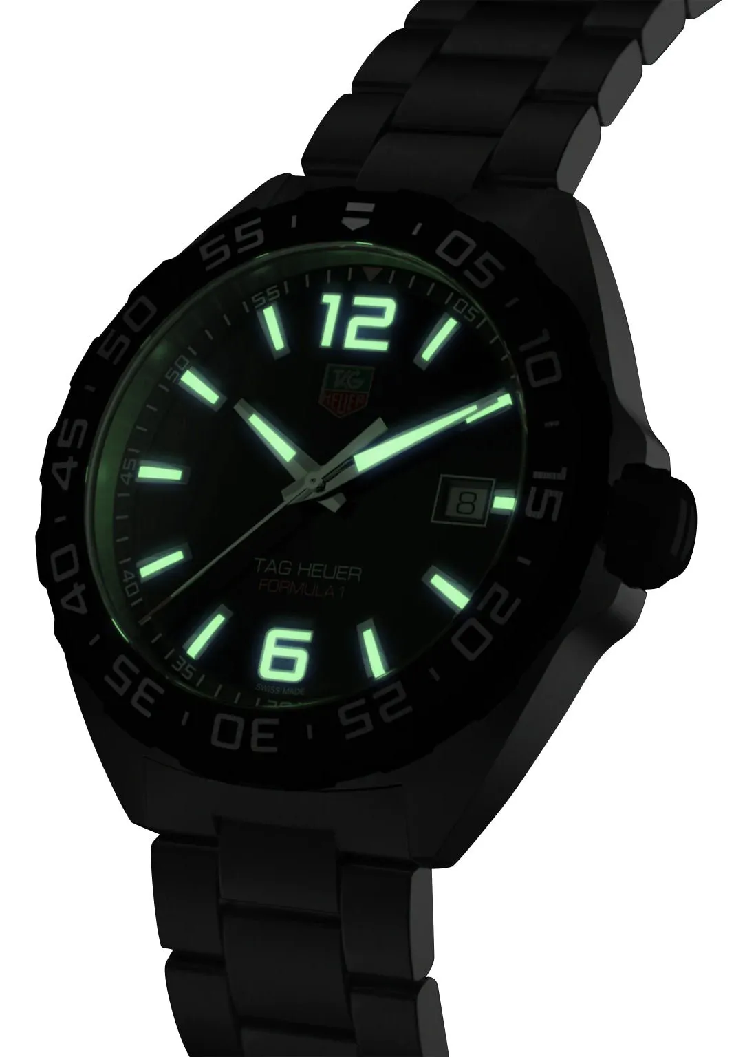 TAG Heuer Formula 1 Stainless Steel Black Dial Date Divers Quartz Mens Watch WAZ1110.BA0875
