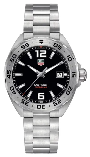 TAG Heuer Formula 1 Stainless Steel Black Dial Date Divers Quartz Mens Watch WAZ1112.BA0875