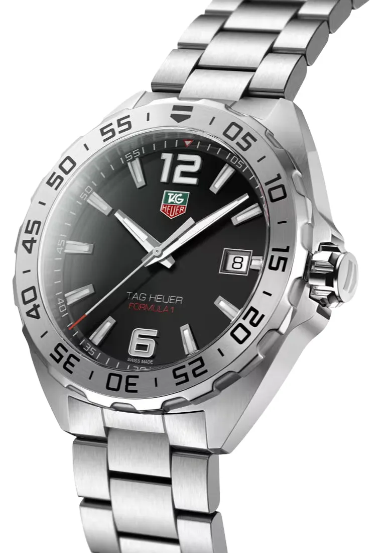 TAG Heuer Formula 1 Stainless Steel Black Dial Date Divers Quartz Mens Watch WAZ1112.BA0875