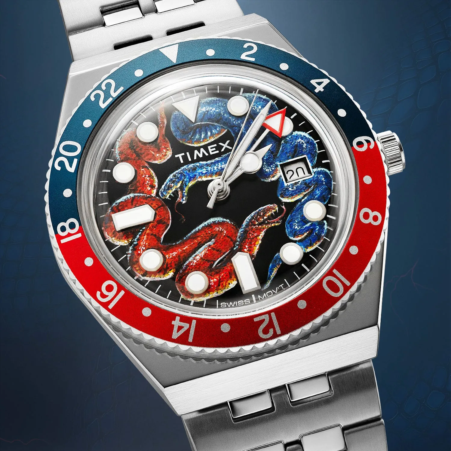 Timex Q GMT Twin Serpents