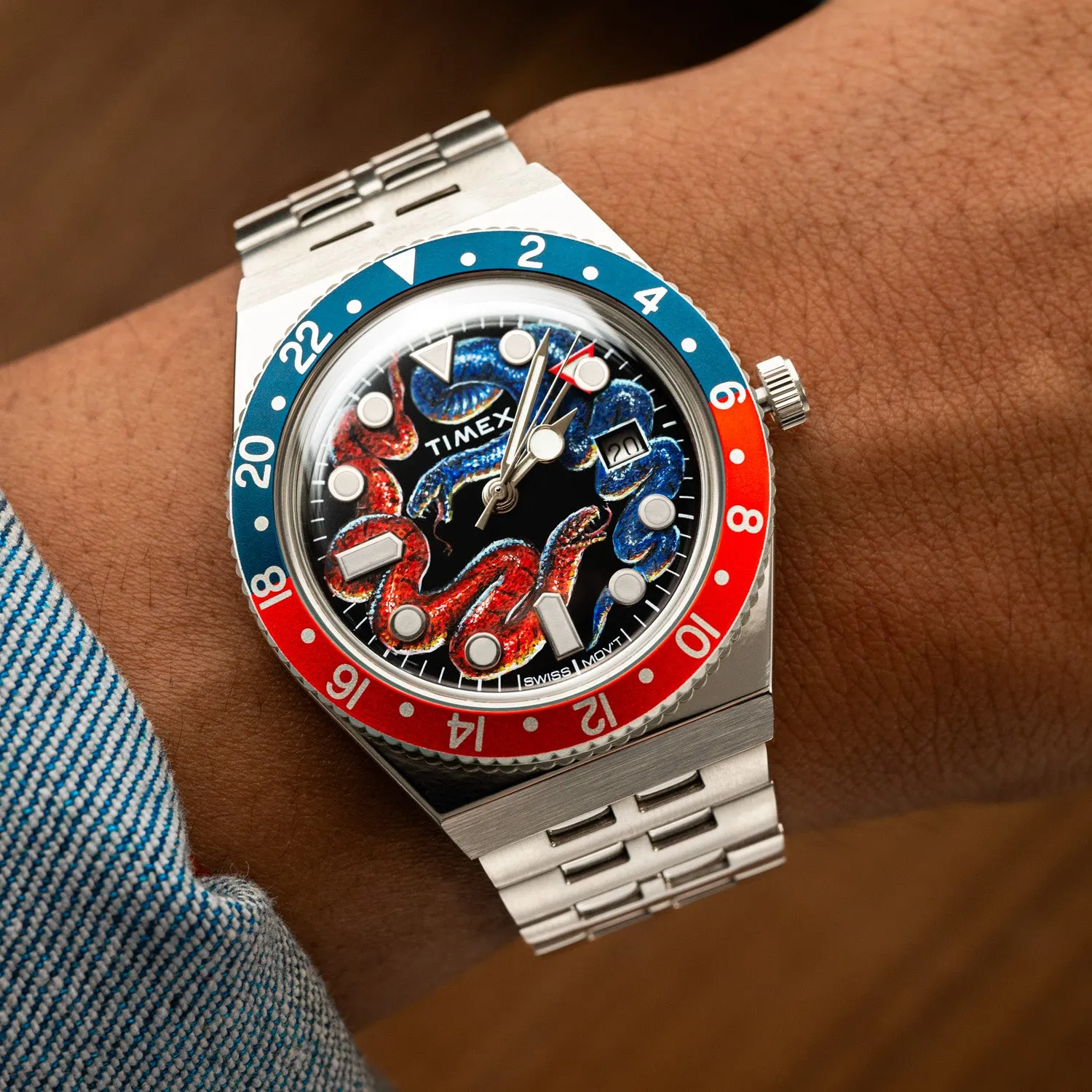 Timex Q GMT Twin Serpents
