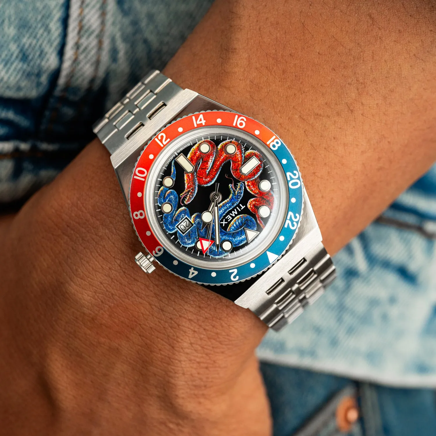 Timex Q GMT Twin Serpents