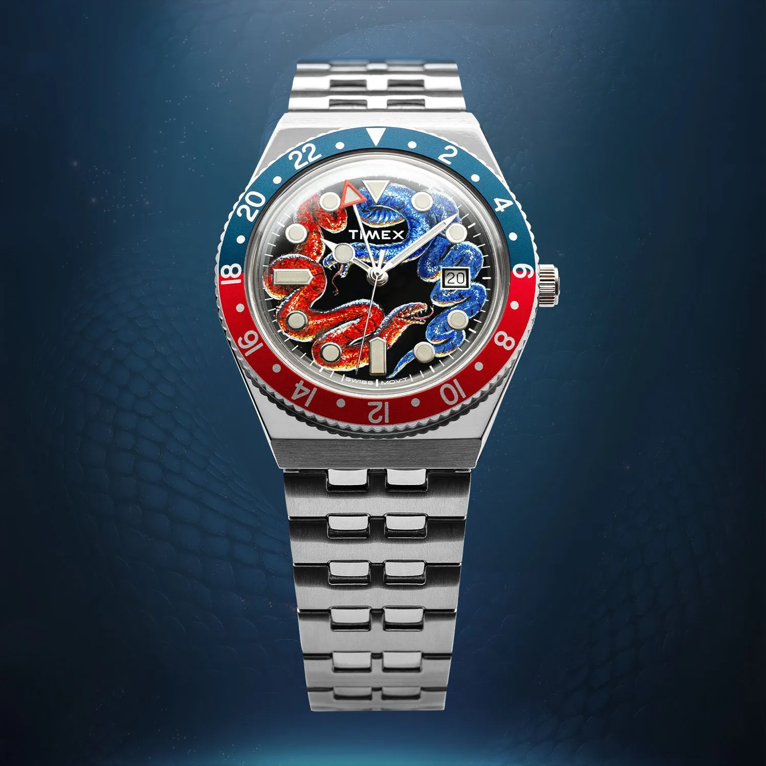 Timex Q GMT Twin Serpents
