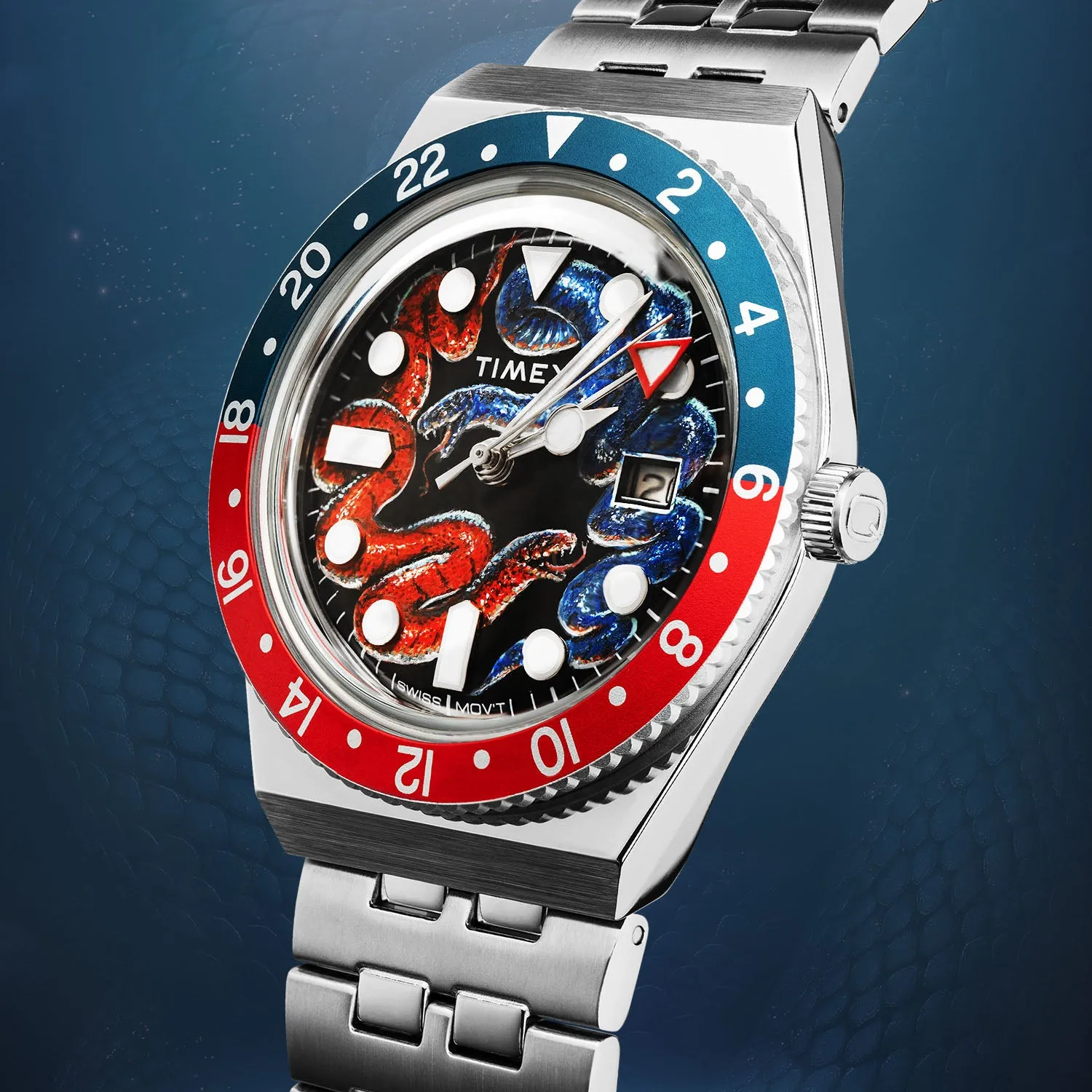 Timex Q GMT Twin Serpents