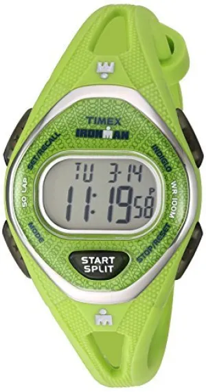 Timex Women's TW5M11000 Ironman Sleek 50 Green Silicone Strap Watch