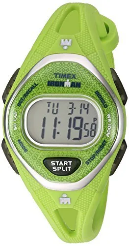 Timex Women's TW5M11000 Ironman Sleek 50 Green Silicone Strap Watch