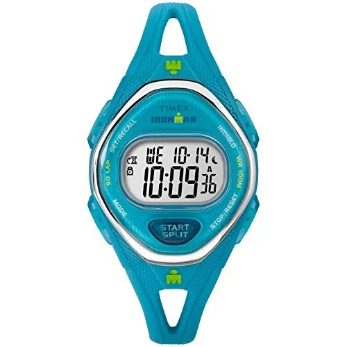 Timex Women's TW5M13500 Ironman Sleek 50 Teal Silicone Strap Watch