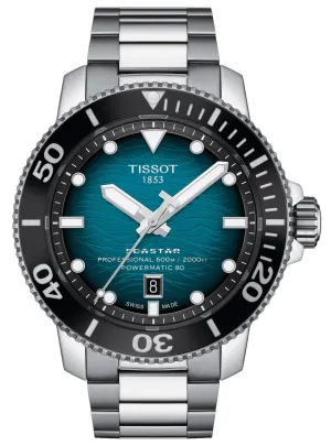 Tissot T-Sport Seastar 2000 Professional Powermatic 80 Automatic Stainless Steel Blue Dial Date Divers Mens Watch T120.607.11.041.00