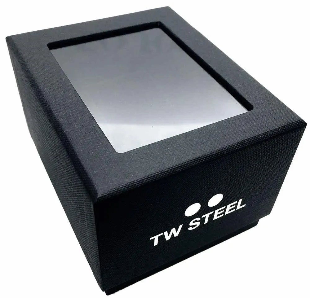 TW Steel Grandeur Tech Simeon Panda Limited Edition Chronograph Titanium PVD Black Silicone Strap Black Dial Date Quartz Mens Watch TS12