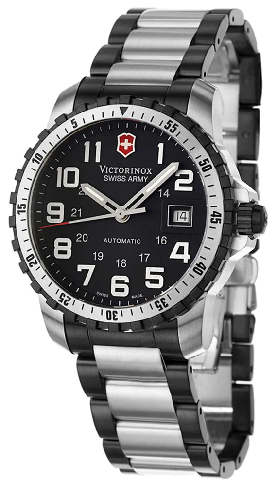 Victorinox Swiss Army Alpnach Automatic Black PVD & Stainless Steel Mens Watch Date 241197