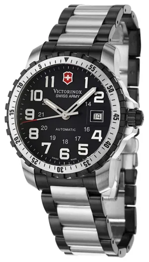 Victorinox Swiss Army Alpnach Automatic Black PVD & Stainless Steel Mens Watch Date 241197
