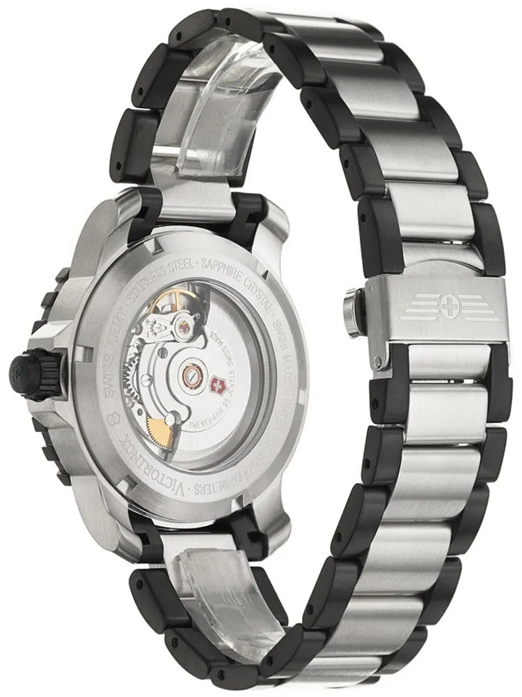 Victorinox Swiss Army Alpnach Automatic Black PVD & Stainless Steel Mens Watch Date 241197