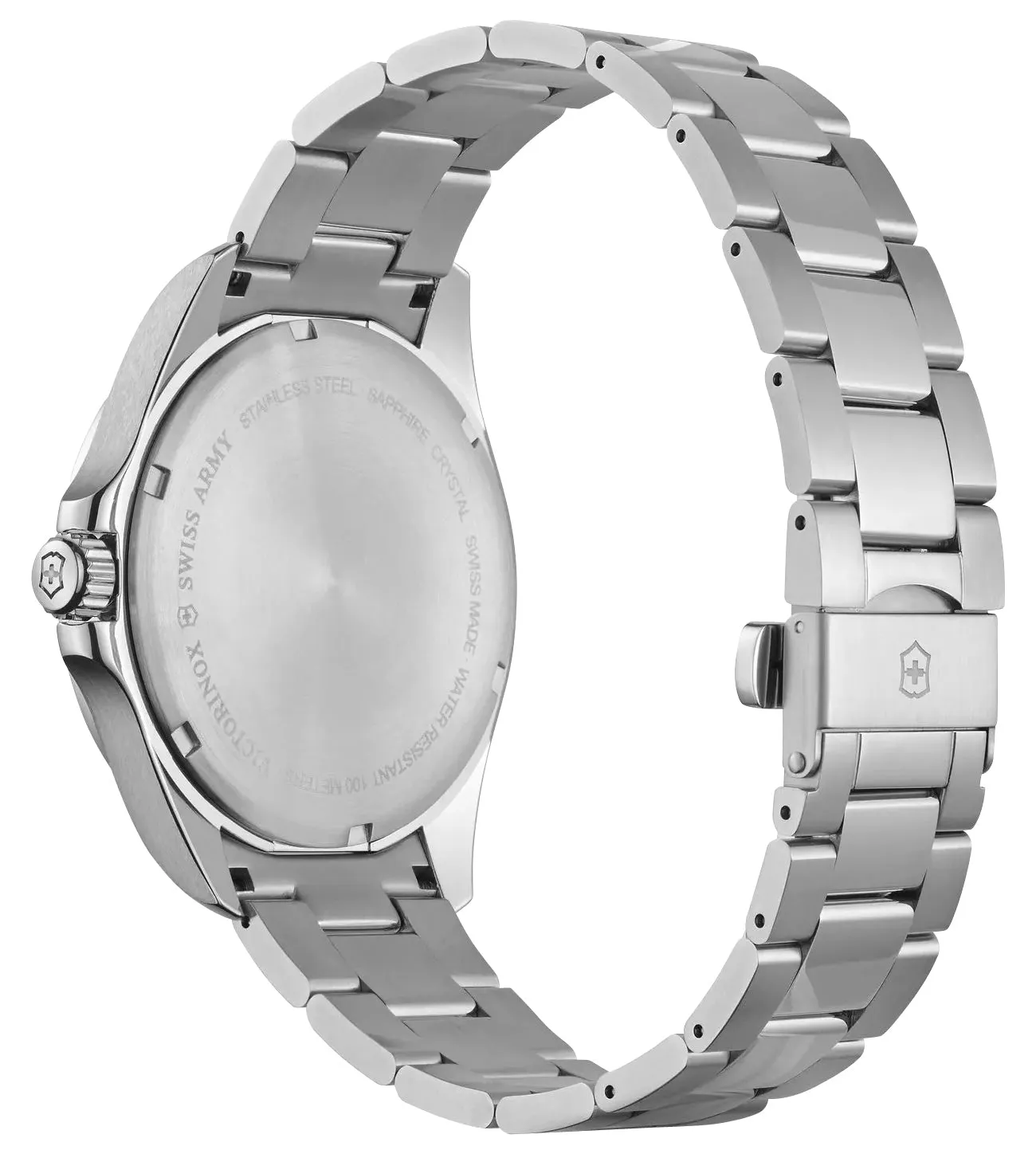 Victorinox Swiss Army Fieldforce Stainless Steel Blue Dial Day/Date Quartz Mens Watch 241851