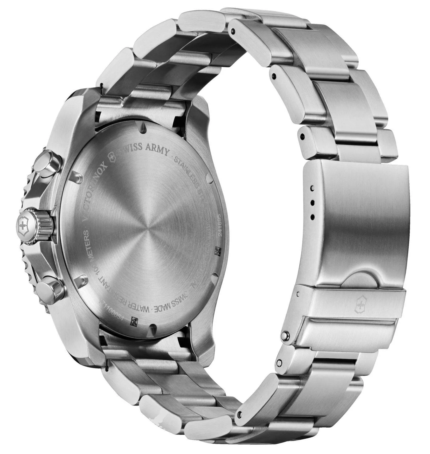 Victorinox Swiss Army Maverick Chronograph Stainless Steel Black Dial Date Mens Watch 241695