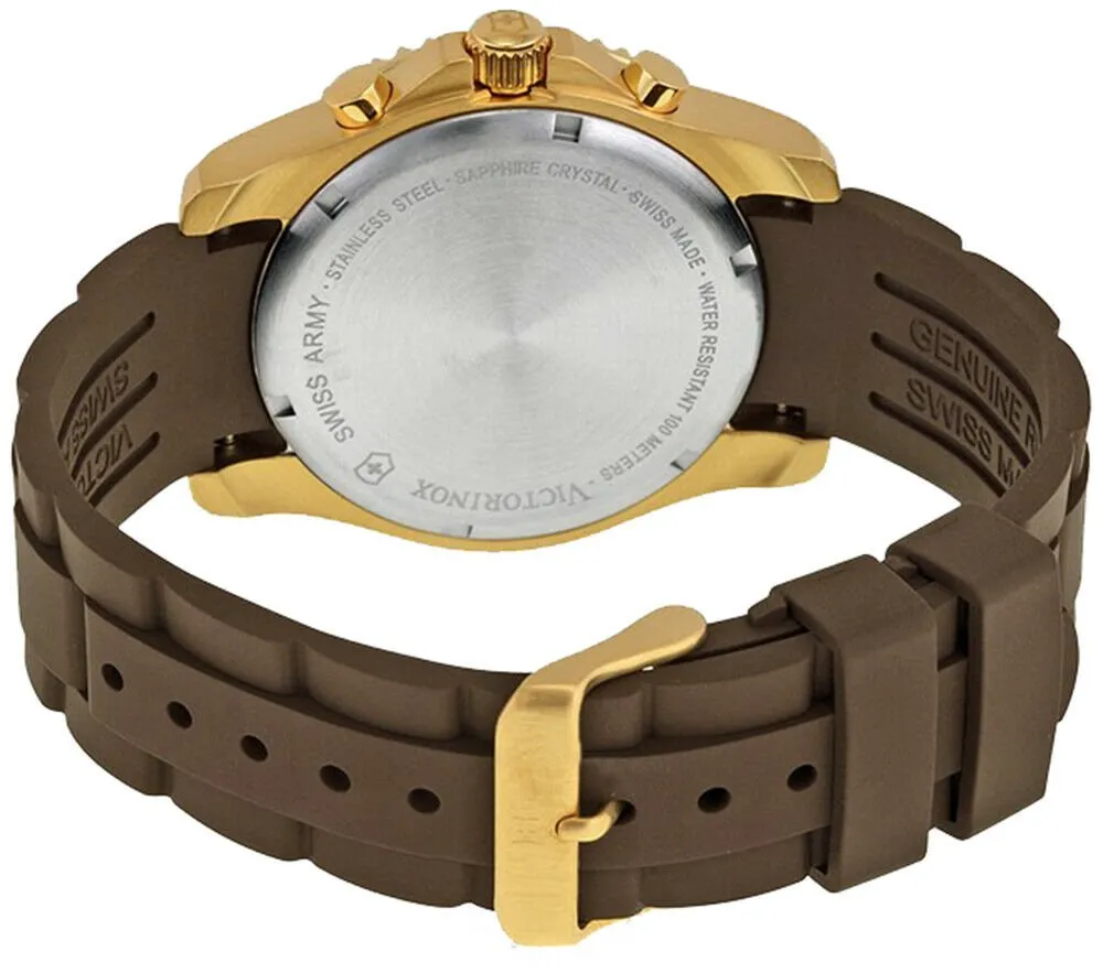 Victorinox Swiss Army Maverick Steel 241692 Mens Watch Chronograph Brown Dial Date